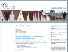 Tablet Screenshot of buergerservice.freystadt.de